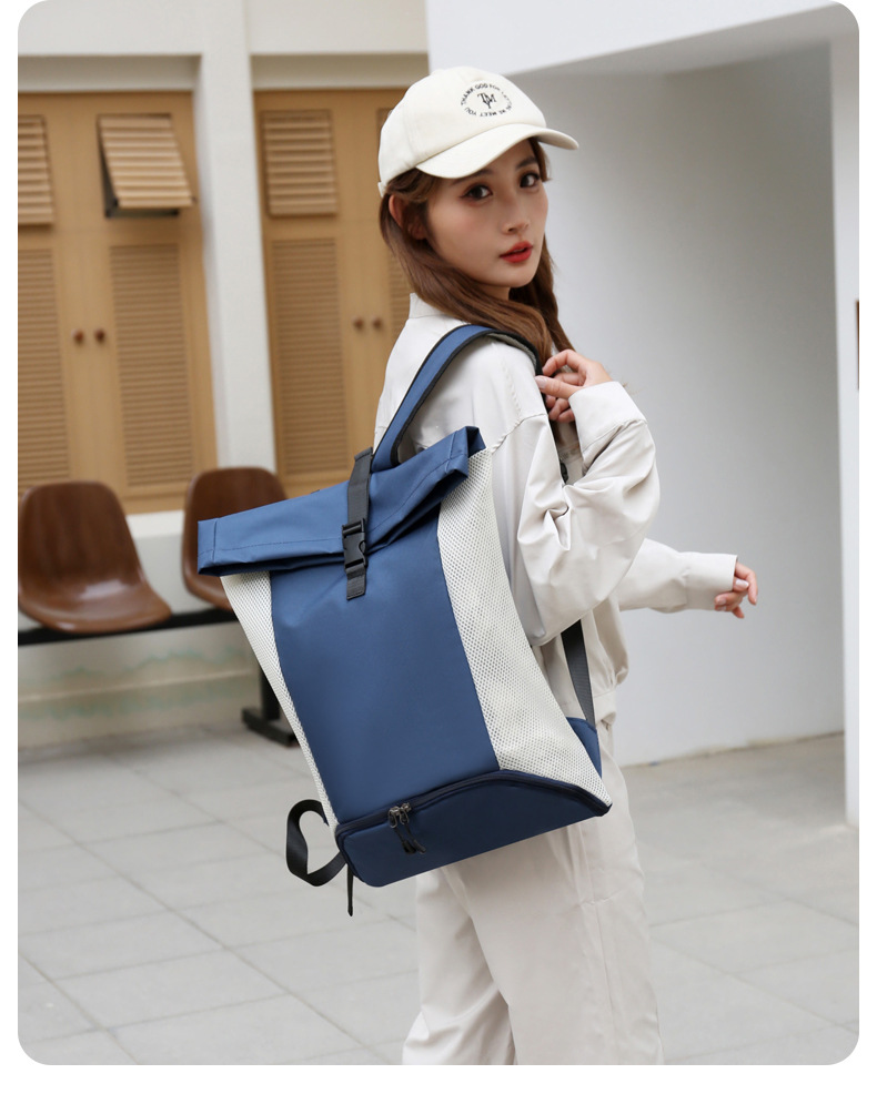 New large-capacity casual backpack, sports basketball bag, simple tutorial bag, commuting, business trip and fitness backpack pic 4