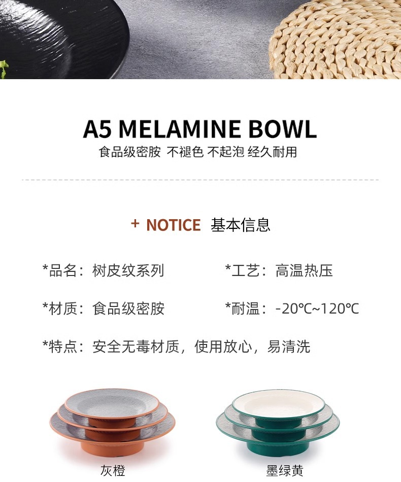 创意密胺高脚盘餐厅菜盘酒店餐具塑料凉菜盘子自助餐展示盘点心盘详情6