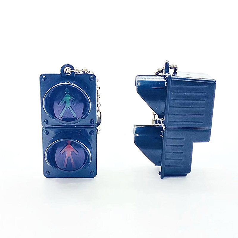 爆款迷你电子红绿灯钥匙扣背包挂件 迷你可爱人行灯LED发光钥匙扣详情10