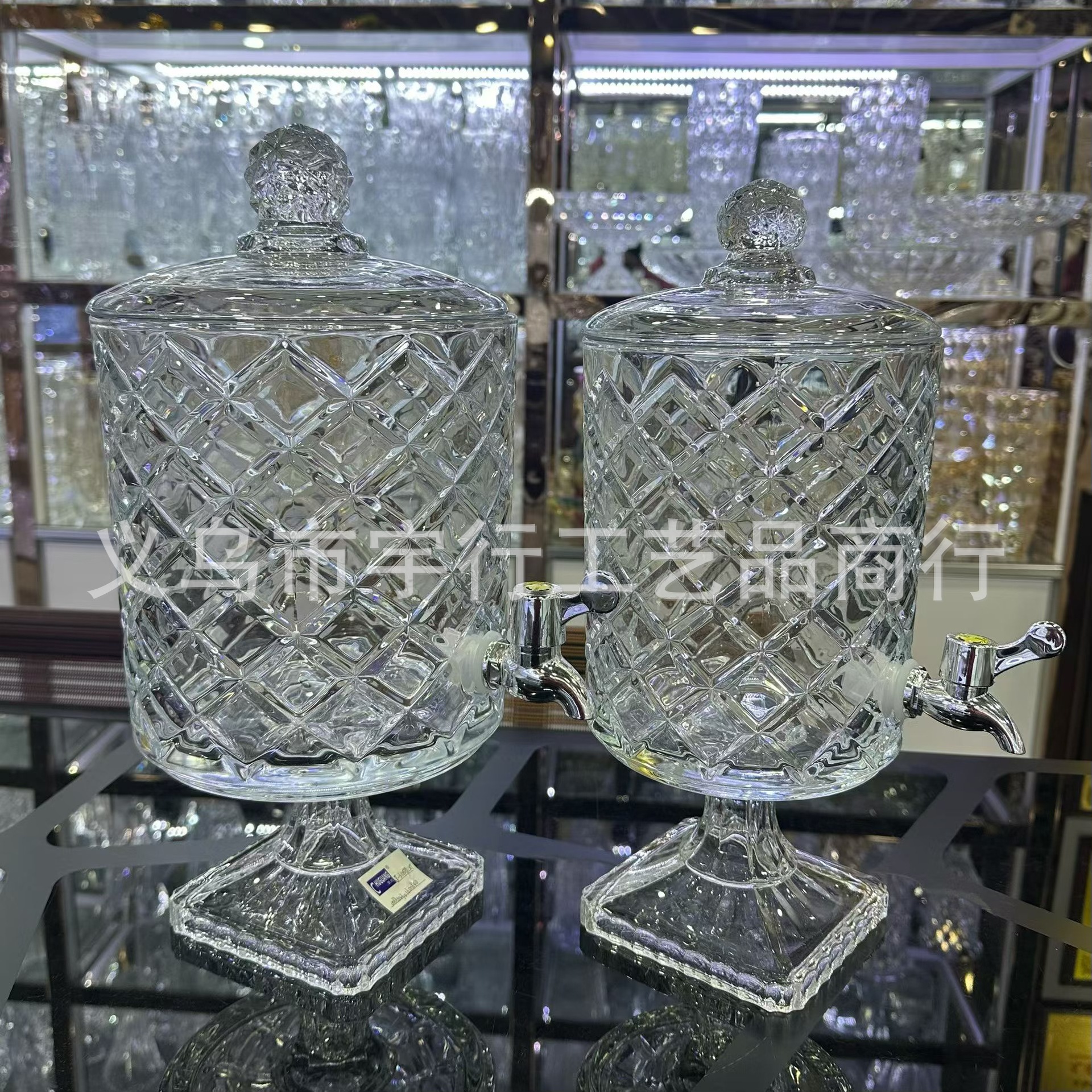 3L large-capacity glass juice tank, family dinner, banquet, self-service wine and beverage dispenser, cold water bottle, soda can pic 2
