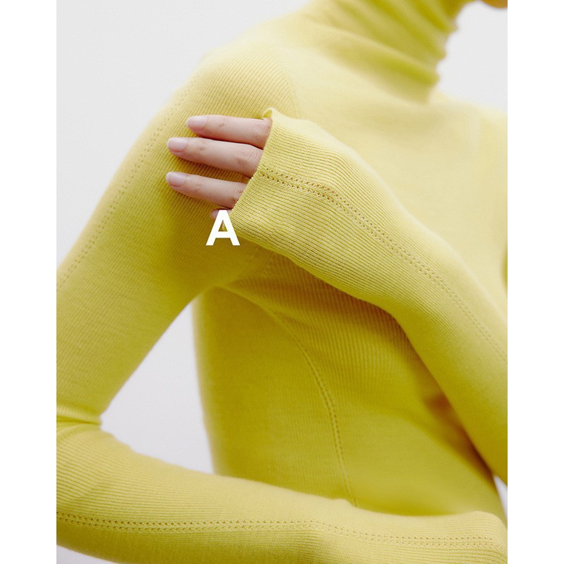 Italian 嵿 luxury 120s washable 160s gold wool 18-needle seamless base knit top for women pic 33