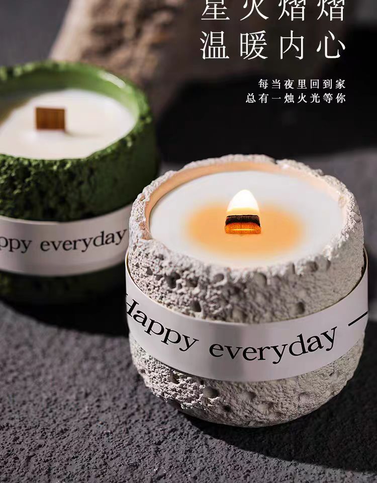 香薰石膏杯蜡烛小众高级感香氛卧室持久香薰伴手礼盒批发香薰蜡烛详情6