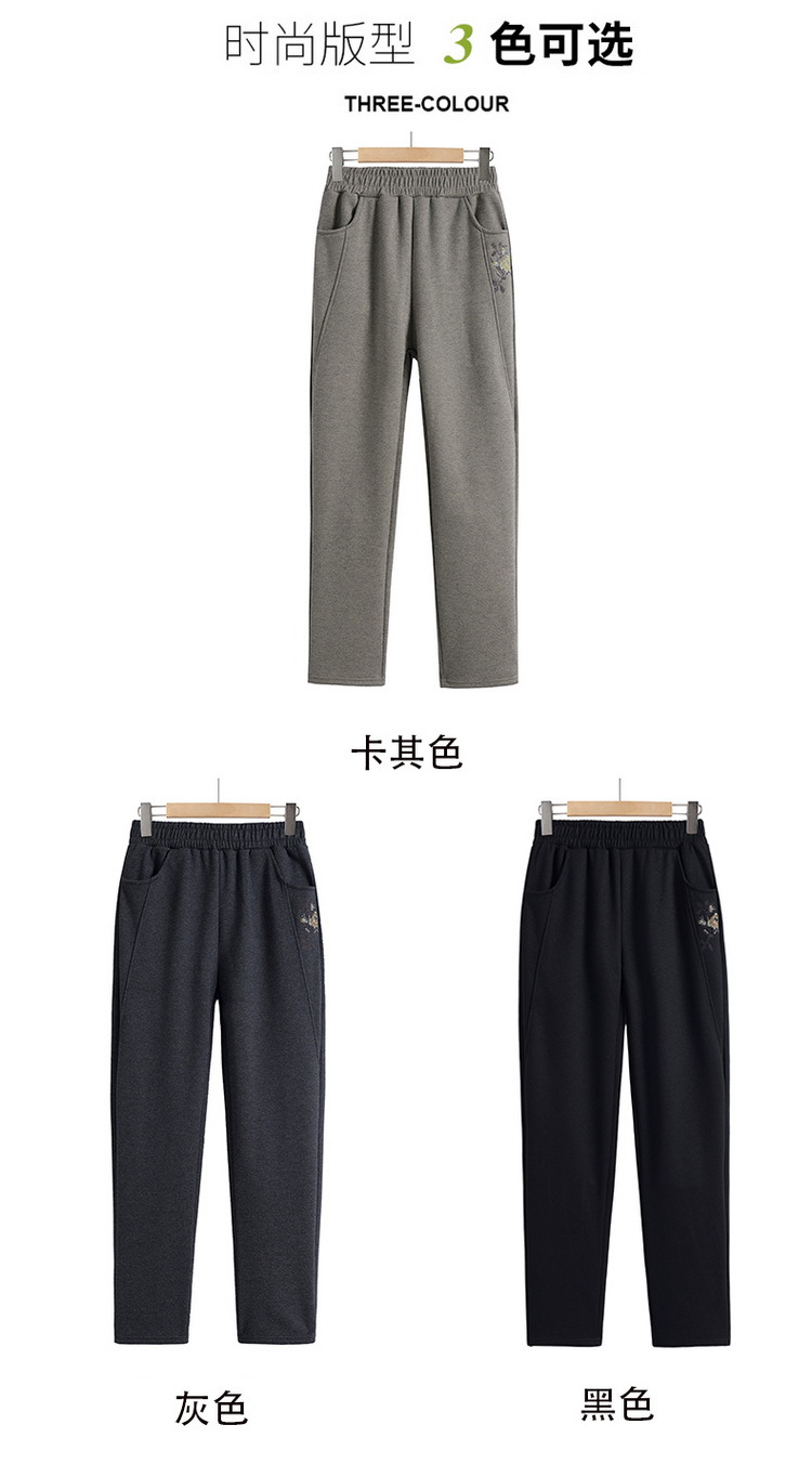 中老年人秋冬裤子妈妈装加肥加大保暖长裤奶奶装休闲加厚加绒女裤详情7