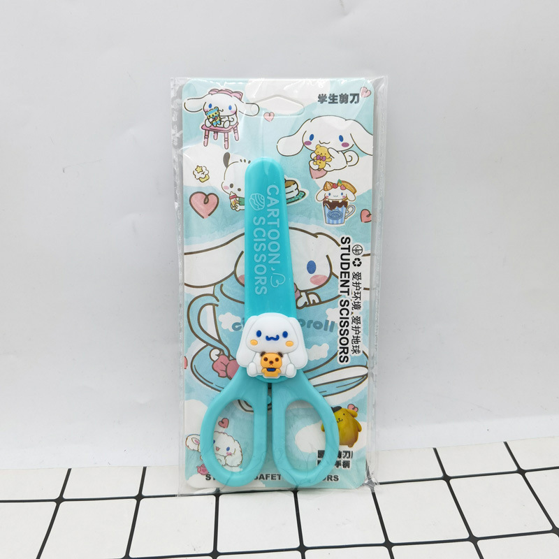 卡通三丽鸥儿童安全不锈钢圆头小剪刀DIY手工学生硅胶幼儿园剪子详情7