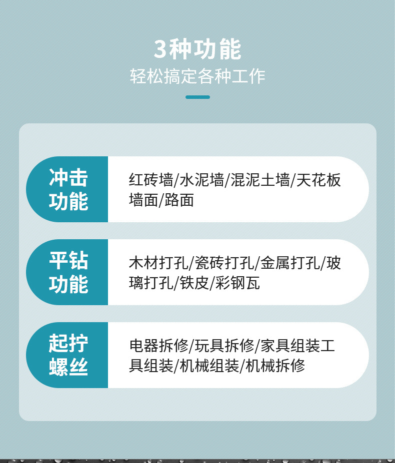 厂家供应13冲击手电钻角磨机二件套出口热销款带塑盒电动工具批发详情4
