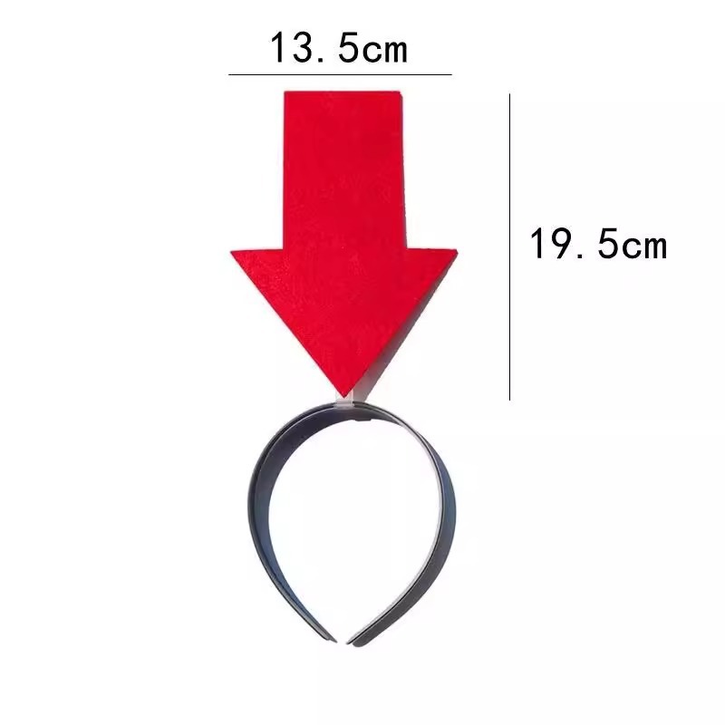 Cute, creative, funny, anti-get lost arrow-shaped headband, eye-catching question mark, exclamation, horn headband, hairpin, concert headwear pic 2