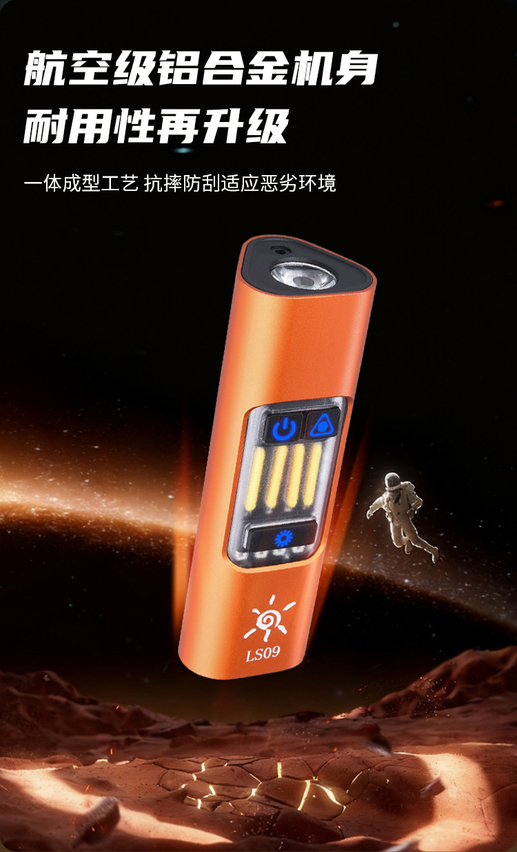 New EDC type-c charging work light with strong magnet side light, red laser multi-position hook, built-in battery pic 10
