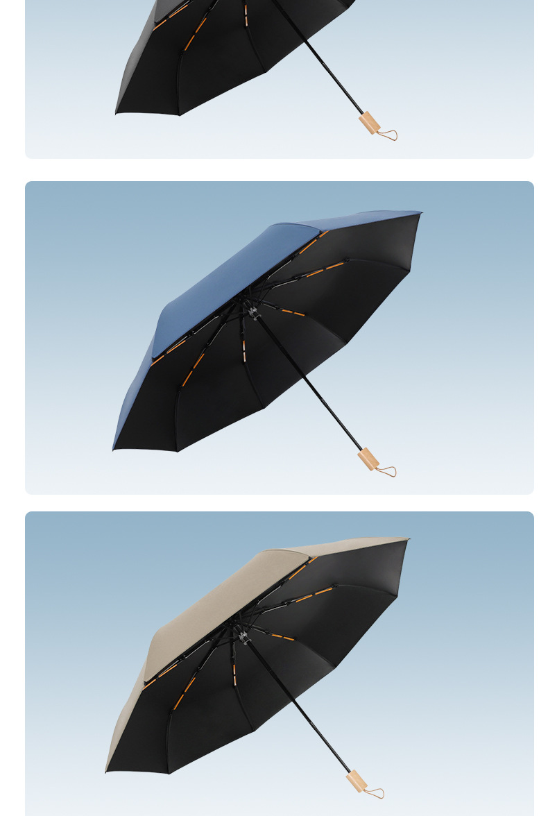 雨伞定制图案可印logo整伞定制8骨自动晴雨两用防晒遮阳折叠雨伞详情8
