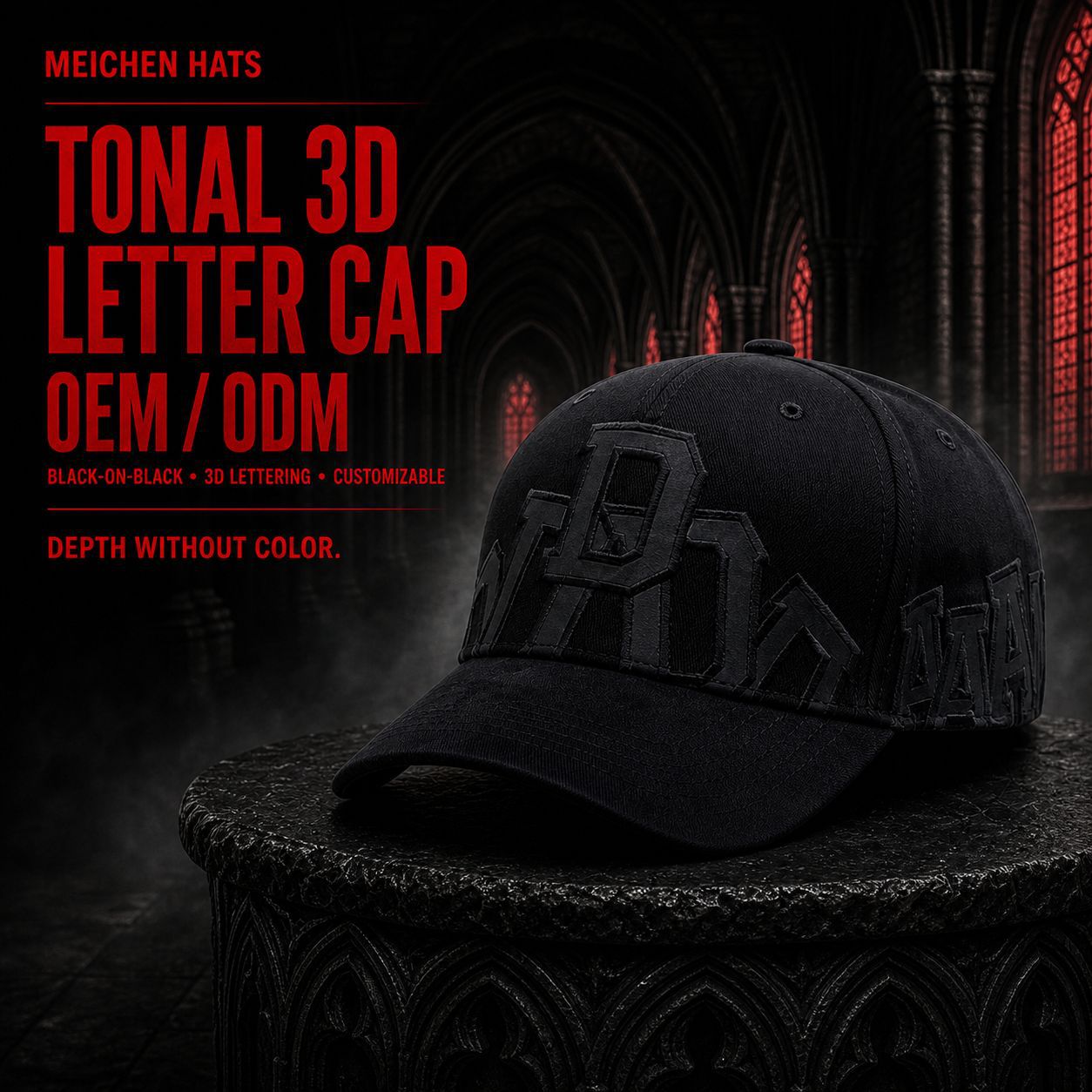 New trendy and versatile Gothic baseball caps, custom-made printed, embroidered and logo caps, cross-border export wholesale pic 11