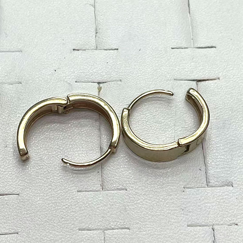 Cross-border bestsellers, Instagram-style earrings, versatile, simple and fashionable, golden earrings, round gold-plated earrings pic 1