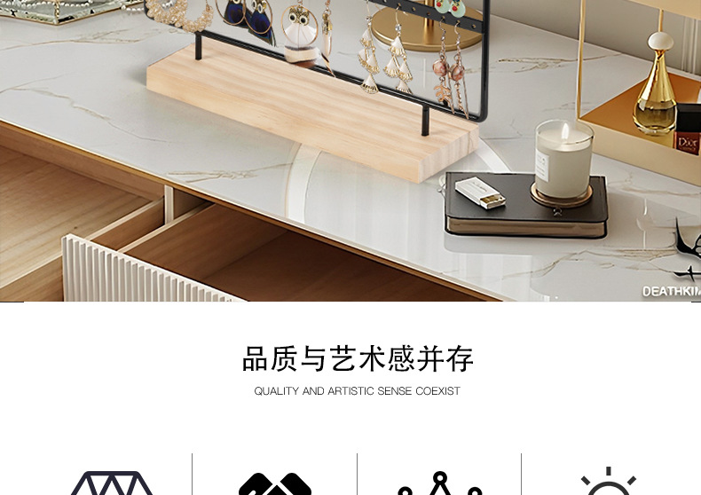 外贸新款金属144孔首饰架 桌面耳环戒指耳环架项链饰品架子展示架详情3