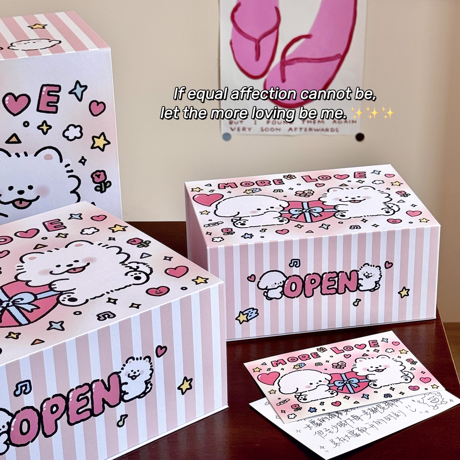 ins粉色礼品盒生日礼物包装盒送女朋友加袋子可爱卡通磁吸盒空盒详情7