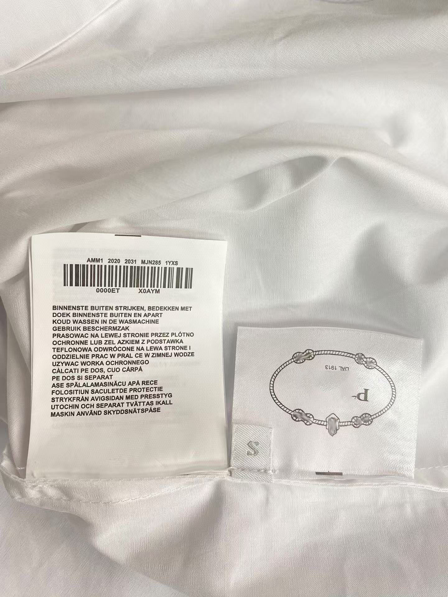 新款高品质P家少女风重工镶钻POLO领百搭简约长袖短款衬衫女详情19