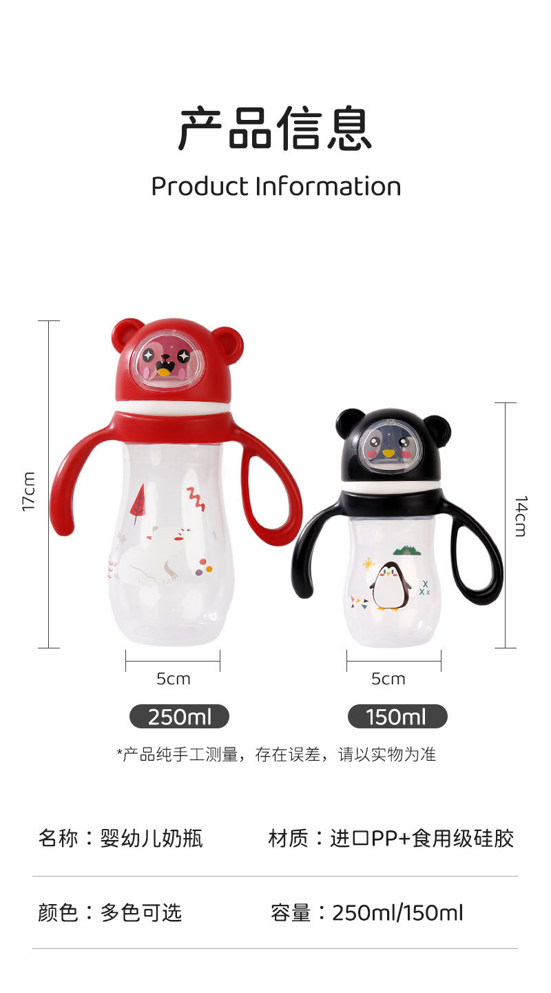 跨境专供 新生儿奶瓶一PP材质仿母乳防胀气母婴用品工厂直销详情7