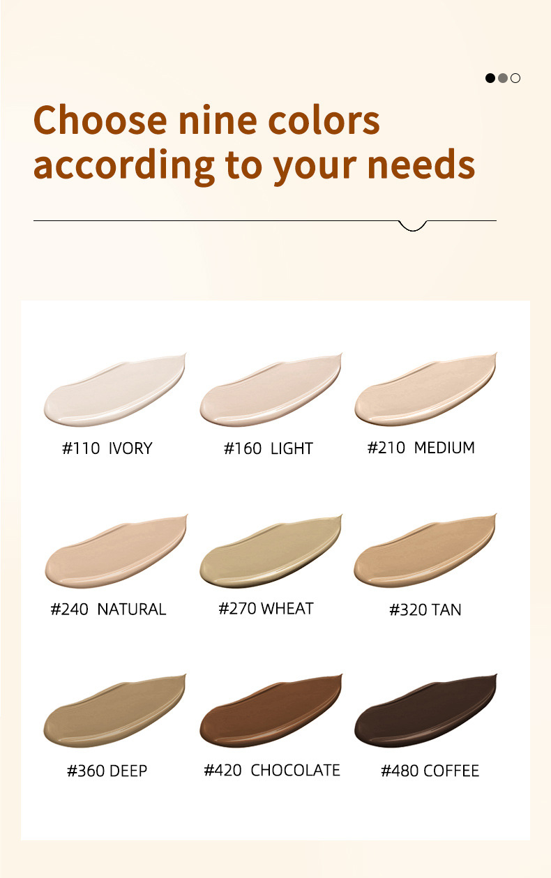 【 Cross-border Exclusive 】Bosuya Long-lasting Moisturizing Concealer Foundation, Pore-Invisible and Non-Smudging bb Cream Wholesale pic 9