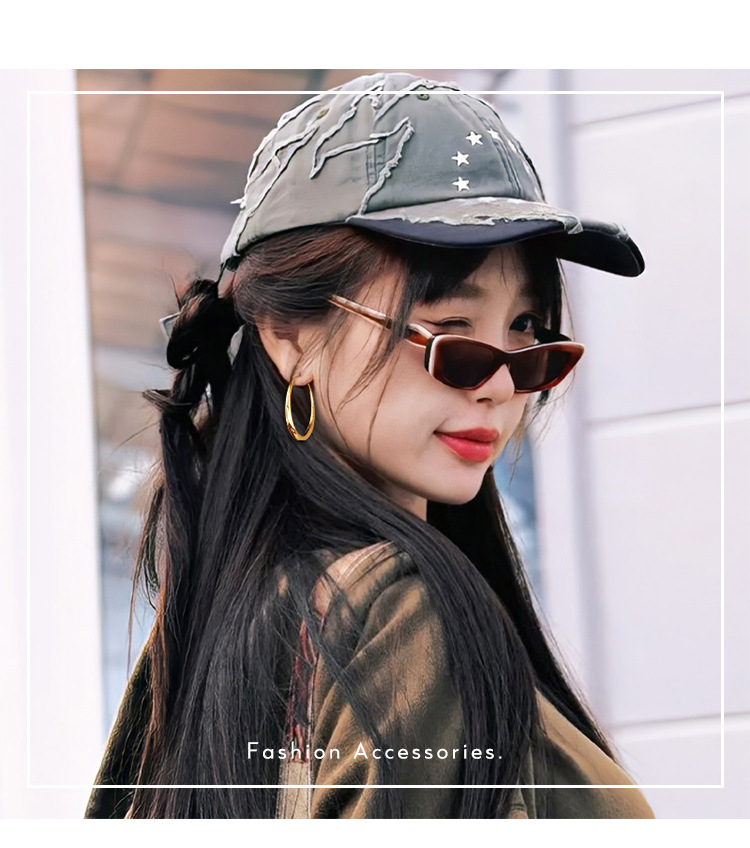 大圆圈螺旋耳夹女款2024新款爆款素圈高级感无耳洞耳环方圆脸耳饰详情1