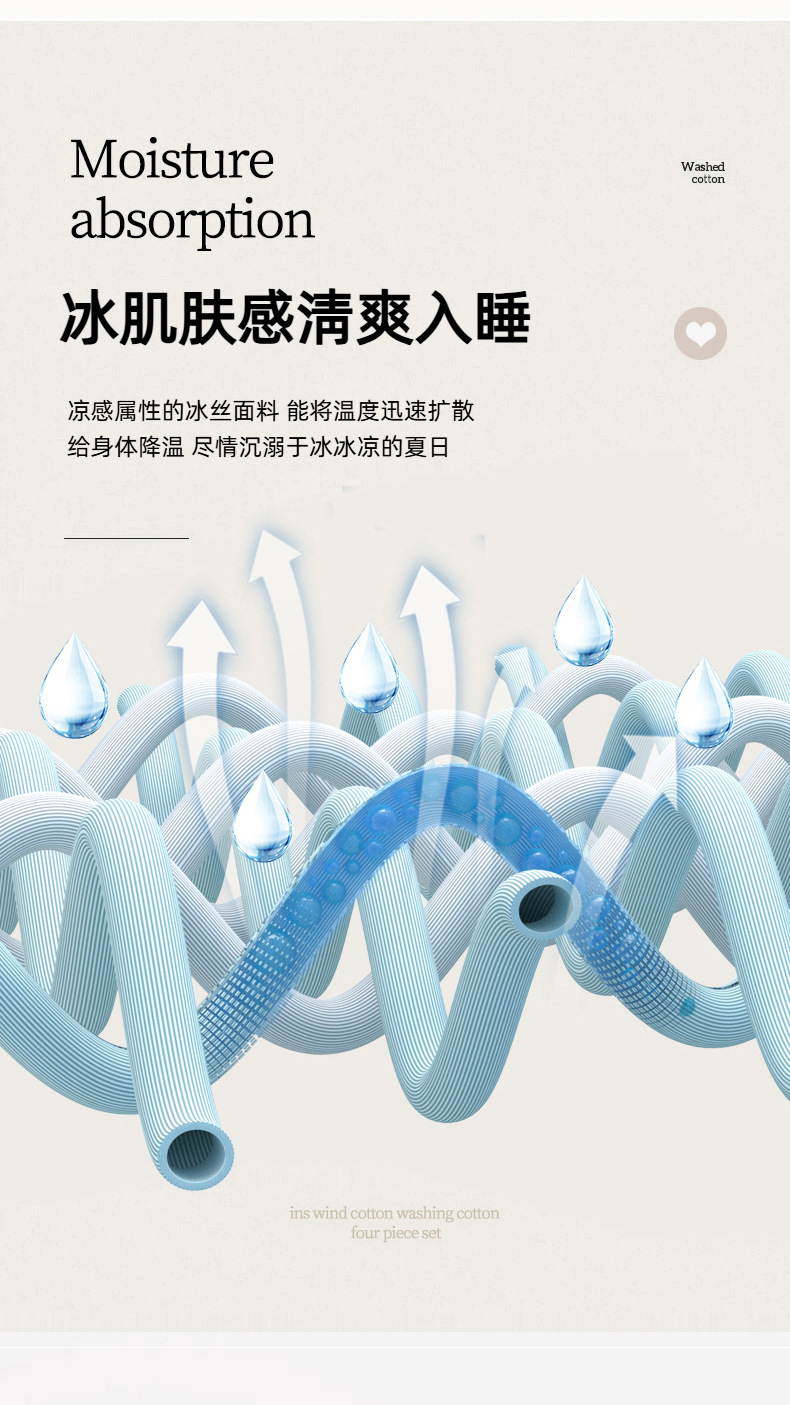 2025夏季纯色冰丝四件套a类凉感床单被套宿舍三件套南通床上用品4详情7