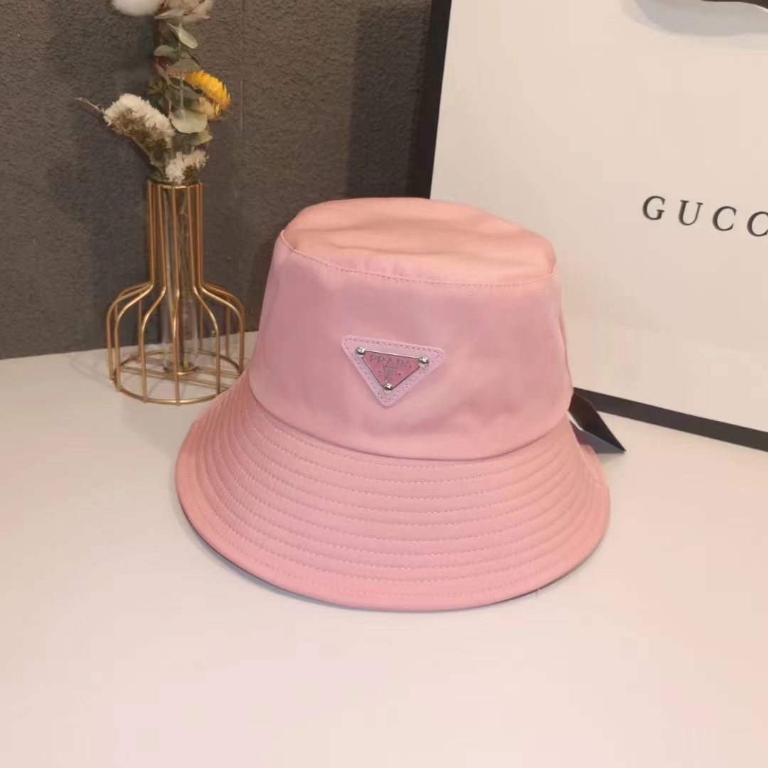 New inverted triangle logo badge fisherman hat, unisex sun hat, fashionable and versatile letter basin hat, Korean version pic 2
