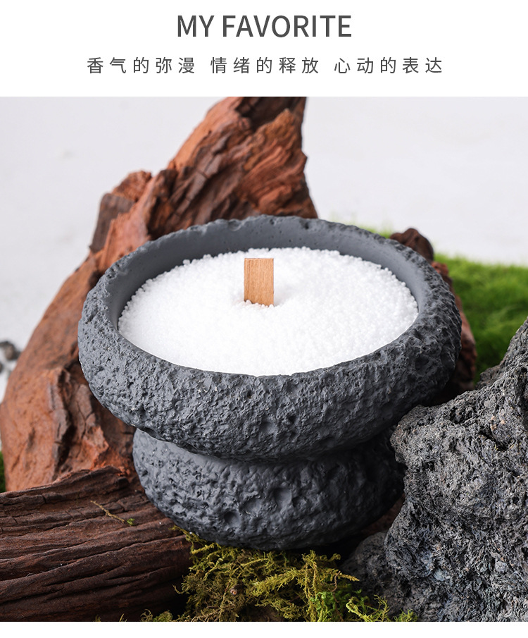 亚马逊热卖款火山石杯水泥蜡烛杯蜡容器空杯香薰蜡烛杯香氛蜡烛杯详情16
