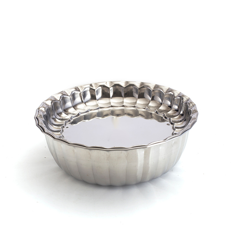 不锈钢荷花盆套盆带盖盘压花盆玫瑰金色洗手盆非洲出口外贸批发详情5