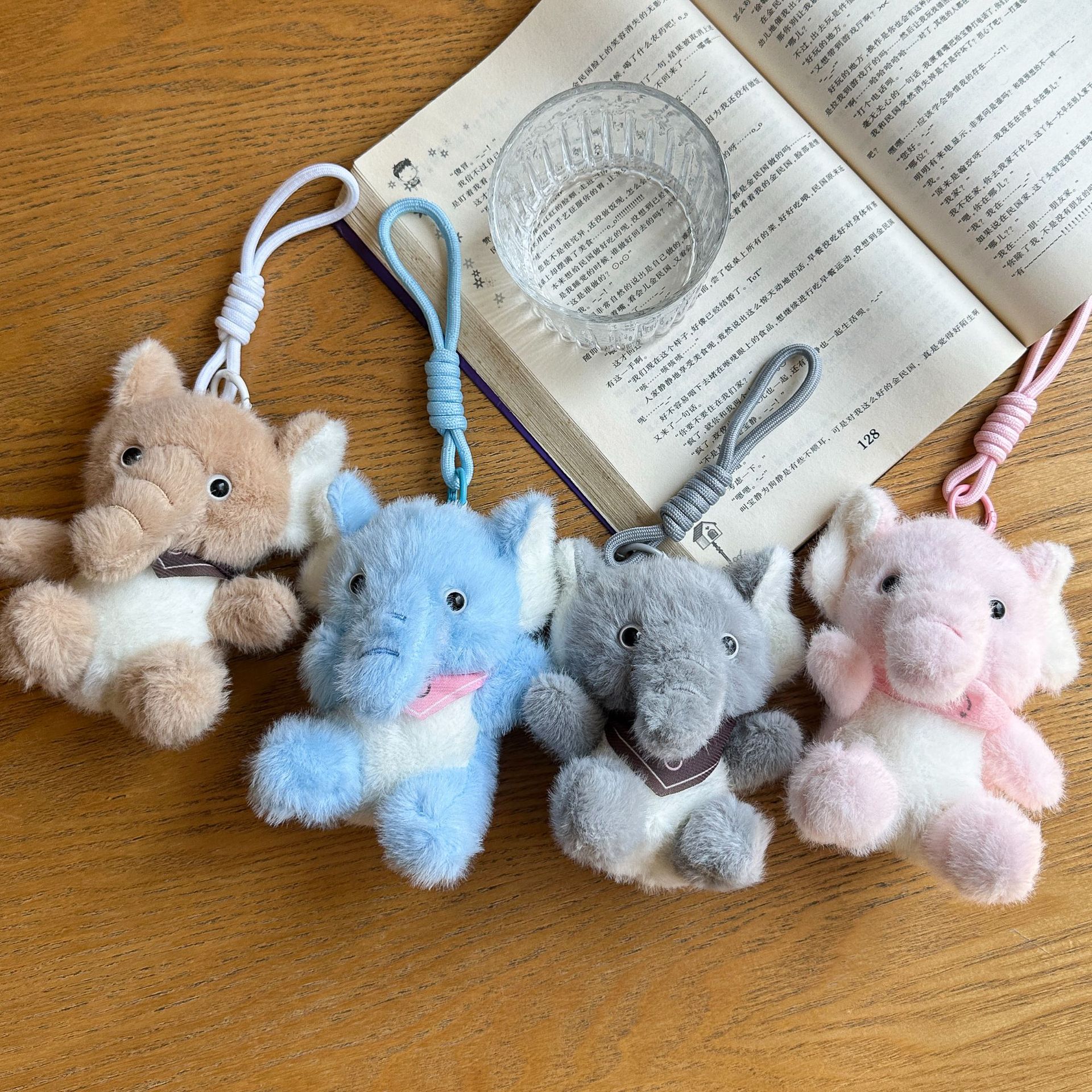 网红可爱萌围巾大象挂件毛绒玩具公仔书包包包挂饰钥匙扣娃娃玩偶详情12