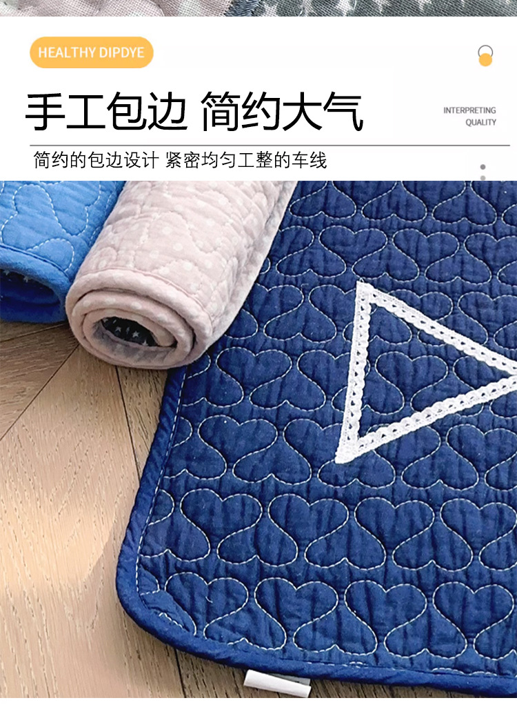 Korean-style patchwork embroidered floor MATS, quilted absorbent and anti-slip foot MATS, kitchen chair MATS, cotton embroidered thickened pet MATS pic 4