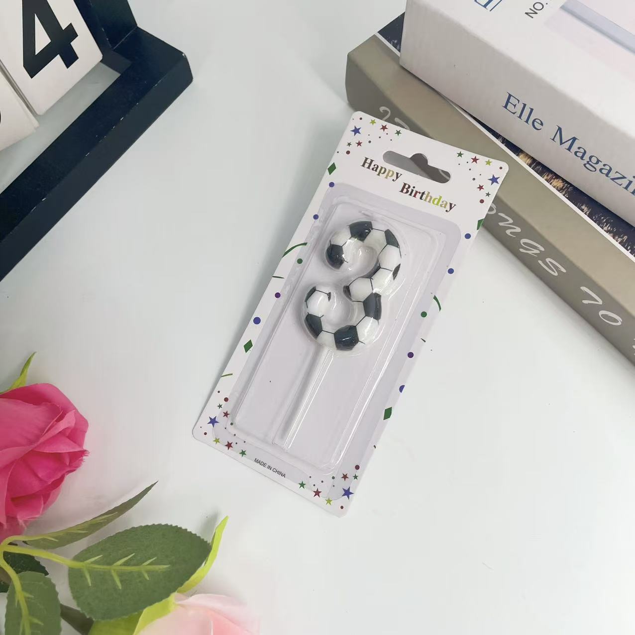 跨境足球主题数字蜡烛世界杯0-9生日蜡烛足球蛋糕装饰派对用品详情8