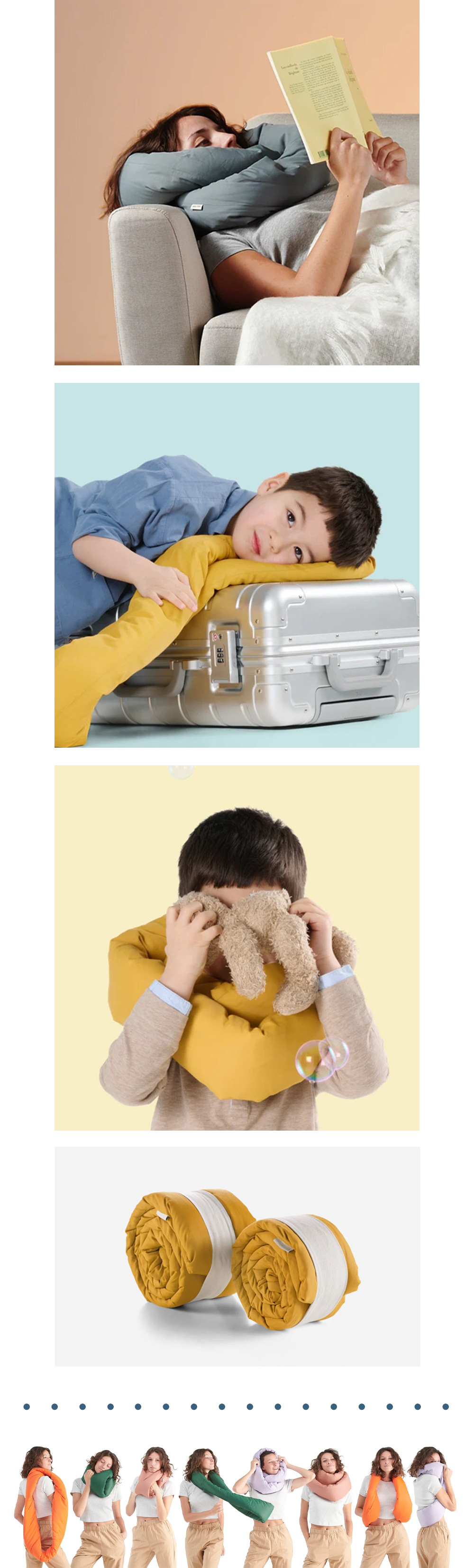 旅行颈枕围巾长条软枕适合办公室午睡护颈出差旅途便携旅行枕头详情7