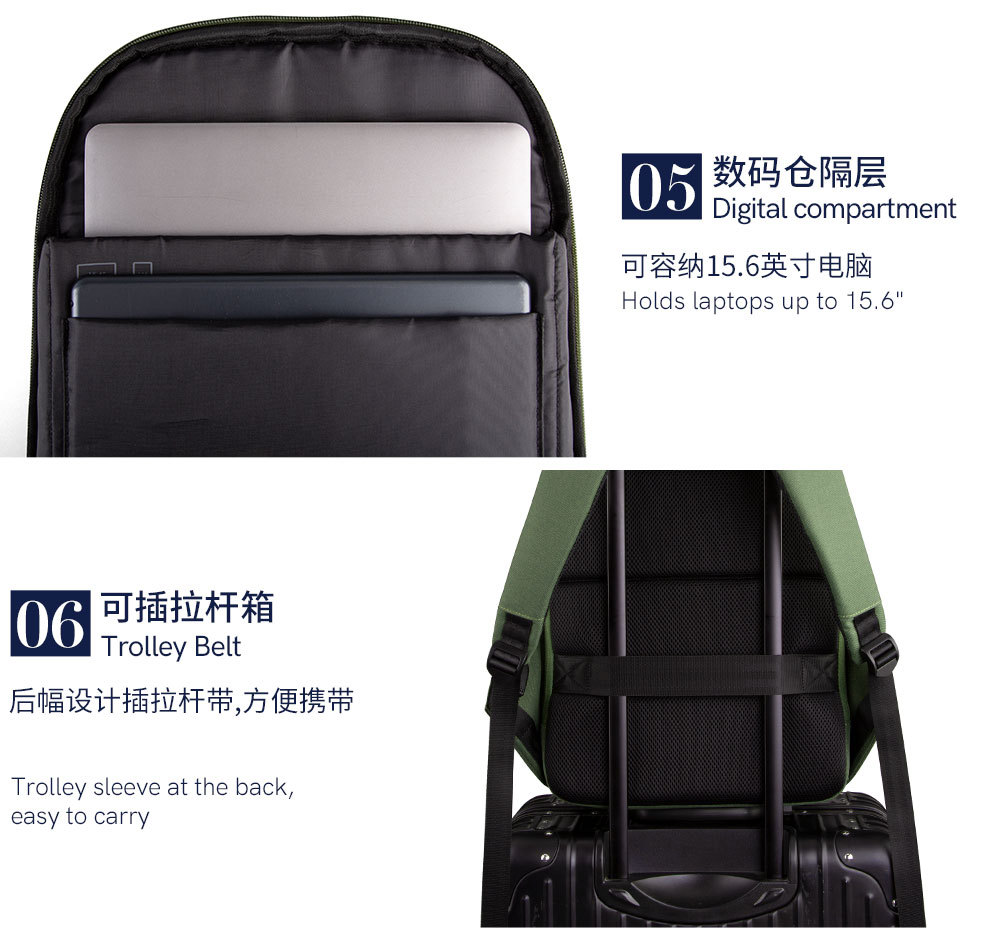 双肩包男简约时尚潮流初高中大学生书包旅行背包大容量电脑包详情8