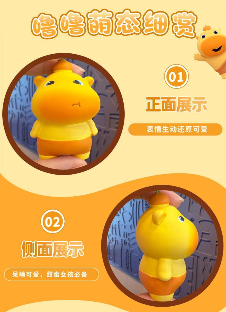 Creative genuine capybara Lulu UV light color-changing red temperature keychain student schoolbag pendant small gift pic 6