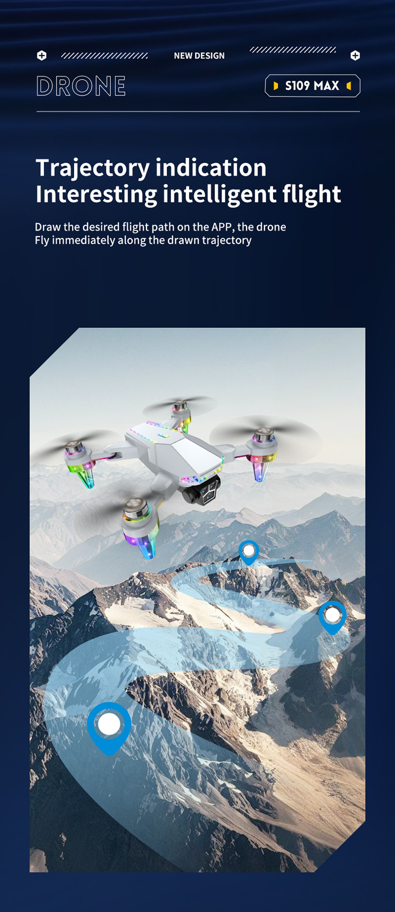 跨境新品迷你无人机航拍四轴飞行器遥控飞机光流高清无刷避障玩具详情10