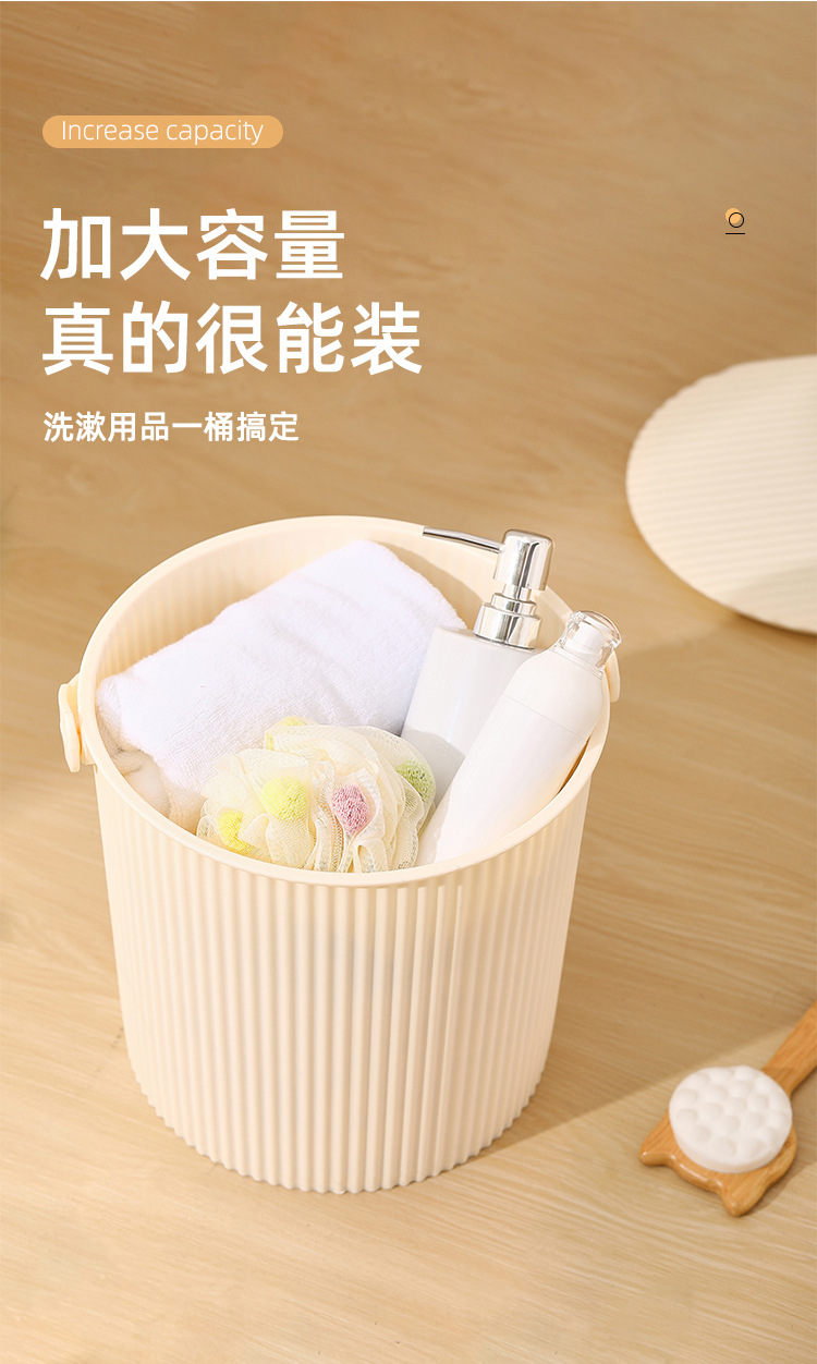 家用手提水桶带盖学生宿舍洗澡桶加厚耐用手提塑料储水圆桶钓鱼桶详情4