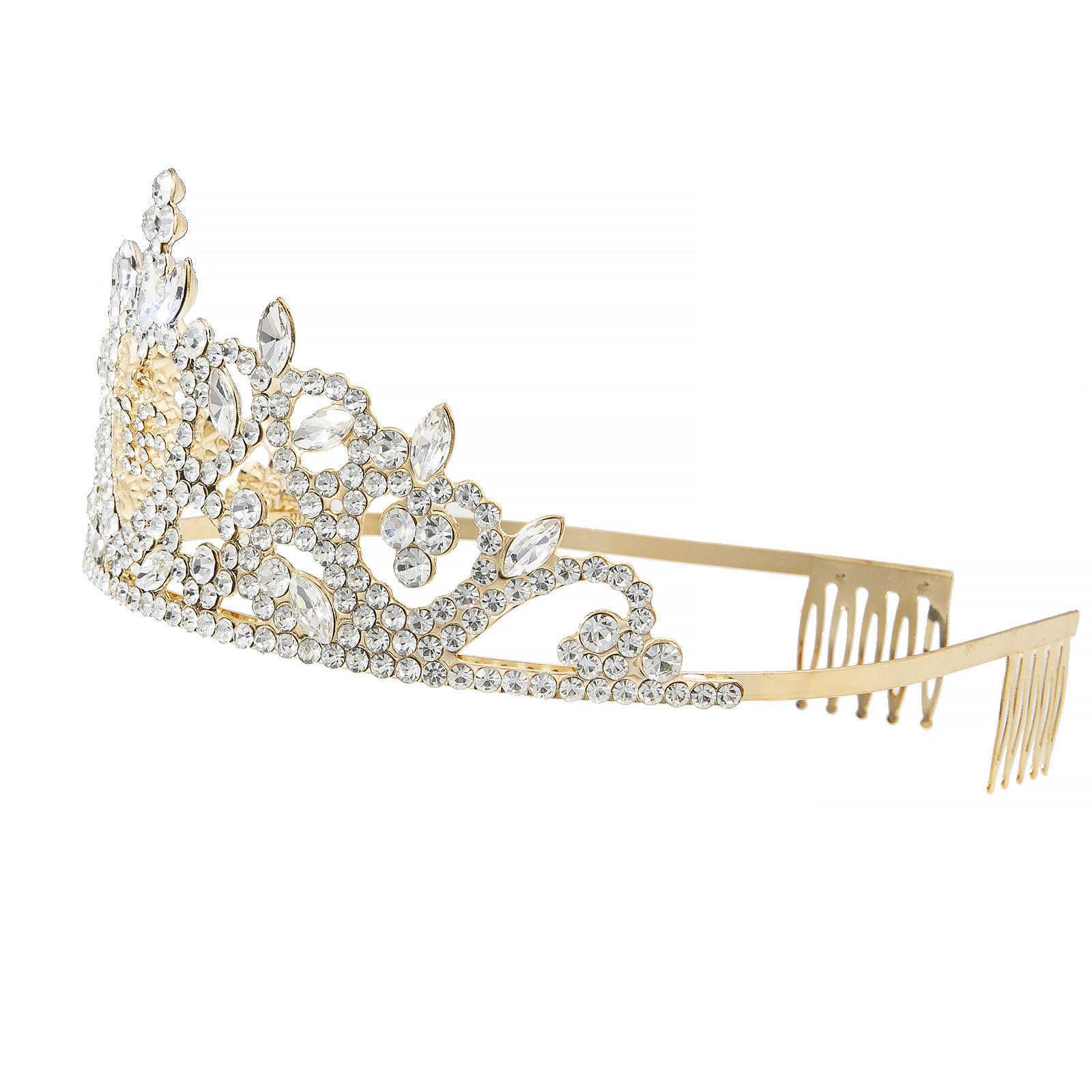 European and American cross-border design sense diamond-encrusted 15-16-year-old digital pendant water diamond crown birthday party headwear crown pic 8