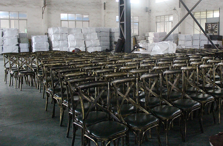 Star Outdoor wedding chairs, lawn wedding hotel cross-wood grain chairs, banquet soft packaging, event conference, restaurant backrest chairs pic 10