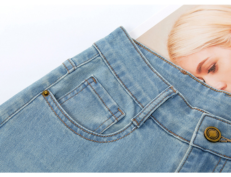 广州新塘牛仔裤官方旗舰店裤子女士2025新款夏季薄款窄版阔腿直筒详情23