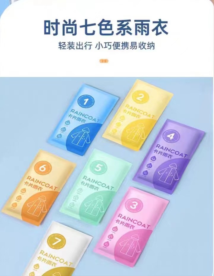 一次性卡片雨衣包装雨衣男女长款户外EVA雨衣骑行服防水透气详情1