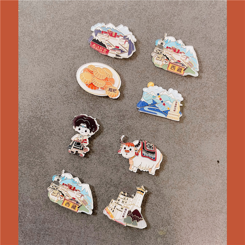 西藏装饰冰箱贴牦牛美食磁贴送朋友孩子礼物纪念品大昭寺吸铁石详情5