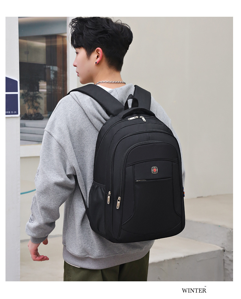 A versatile Oxford cloth student backpack for both men and women, a large-capacity business commuting computer bag for outdoor travel pic 42