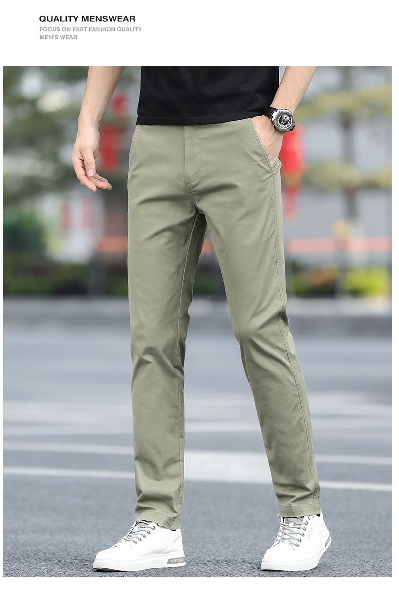 2025新款男士纯棉休闲裤宽松直筒长裤商务百搭春夏高端潮流裤子详情12