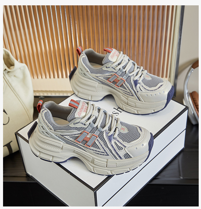 新款老爹鞋女2025春季厚底增高运动鞋女百搭复古女鞋高颜值休闲鞋详情33