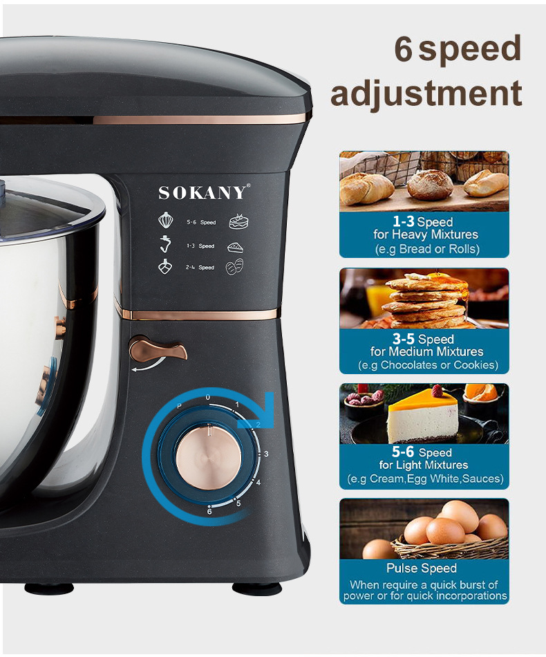 Foreign trade export SOKANY05001 dough kneading machine 11L household chef machine fully automatic egg beating and dough mixing machine pic 10