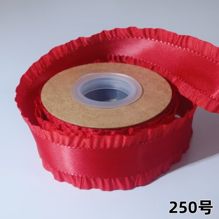 3.8厘米涤纶裙边带荷叶边50码每卷服装饰品辅料蝴蝶结礼品包装丝详情6