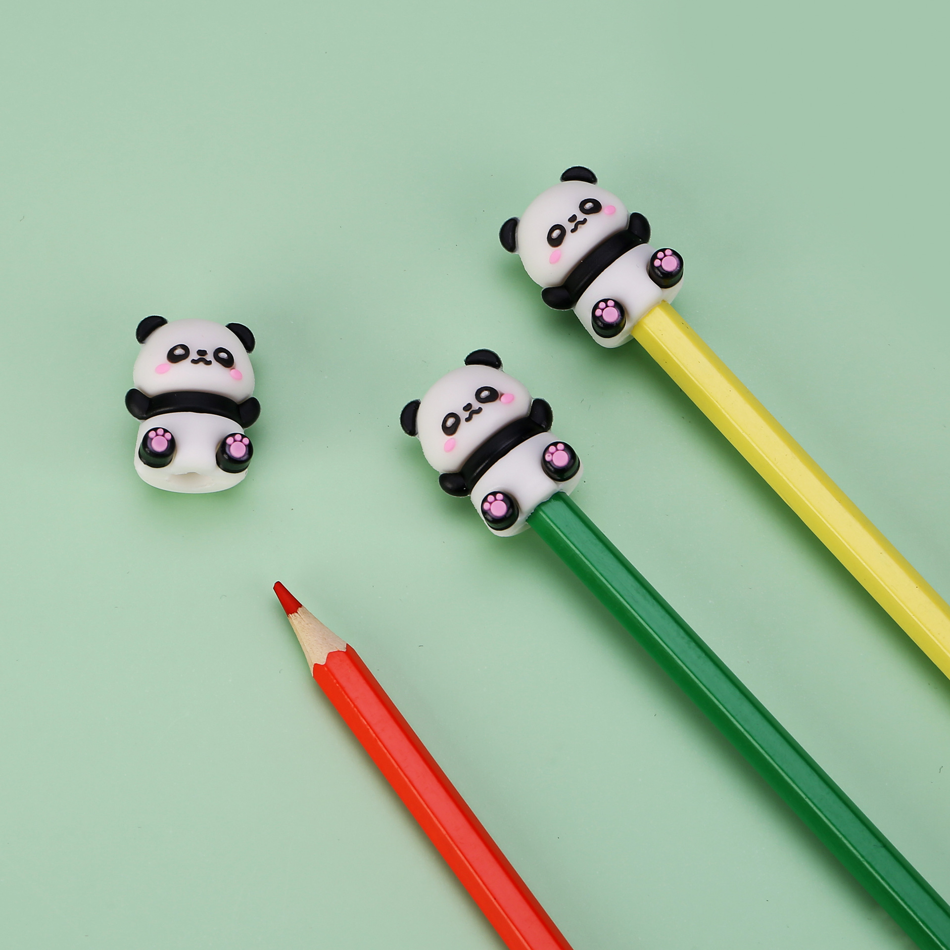 Pioneer 5604 Panda Pen Cap, Pencil Cap, Cartoon Pencil Case, Soft Silicone Protective case for Children, primary School Students and girls pic 6