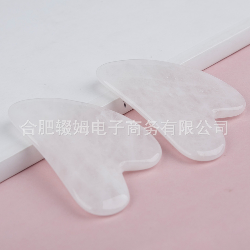 粉晶玉石厂家刮痧板粉水晶绿东陵面部脸部美容刮痧颈椎腿部全身详情48