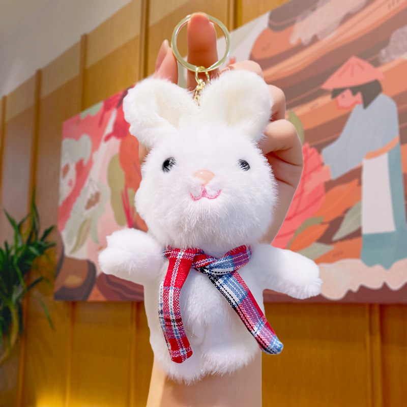 Wholesale of creative scarves, little rabbit figurines, claw machine dolls, small pendants, cute plush toys, keychains and small gifts pic 3