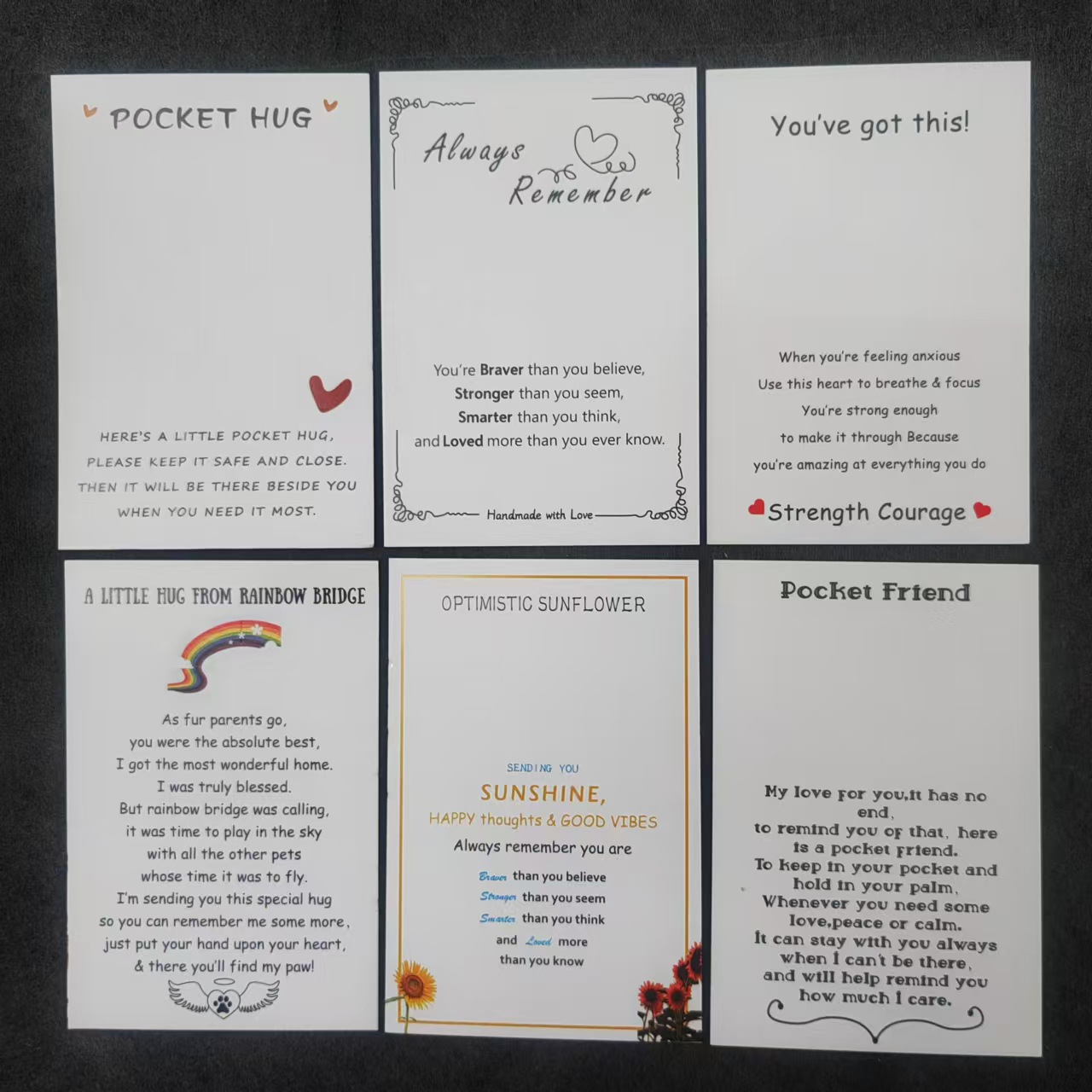 新品厂家口袋卡片外贸英文字母-友谊情侣祝卡纸饰品包装-卡片批发详情3