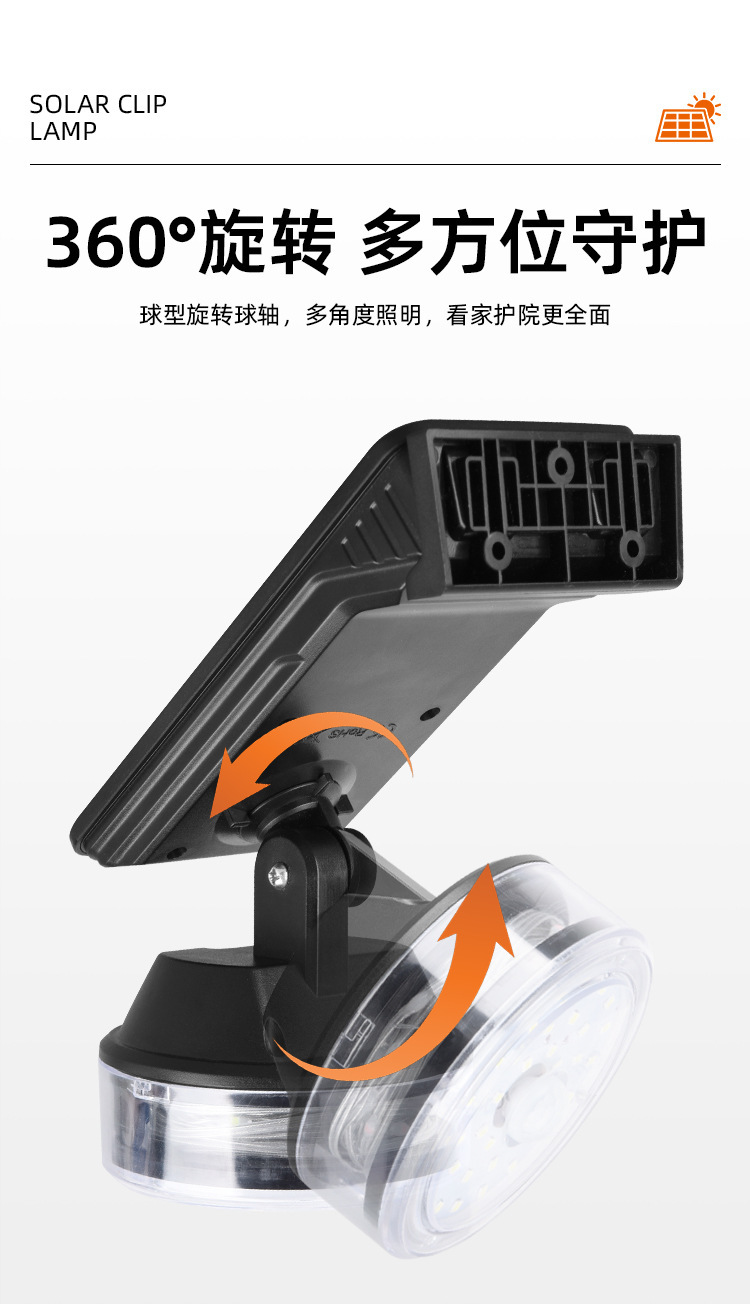 Cross-border new outdoor solar-powered sensor pull wire wall lamp simulation monitoring, no need for charging, large-capacity garden lamp pic 8