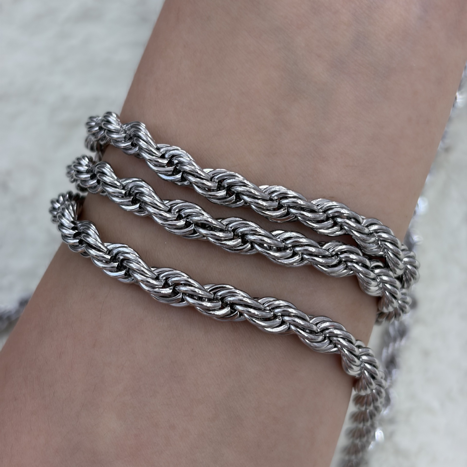 Metal twist chains, stainless steel twisted ropes, twist chains, jewelry accessories, bracelets, necklaces, semi-finished chains, multiple specifications pic 6
