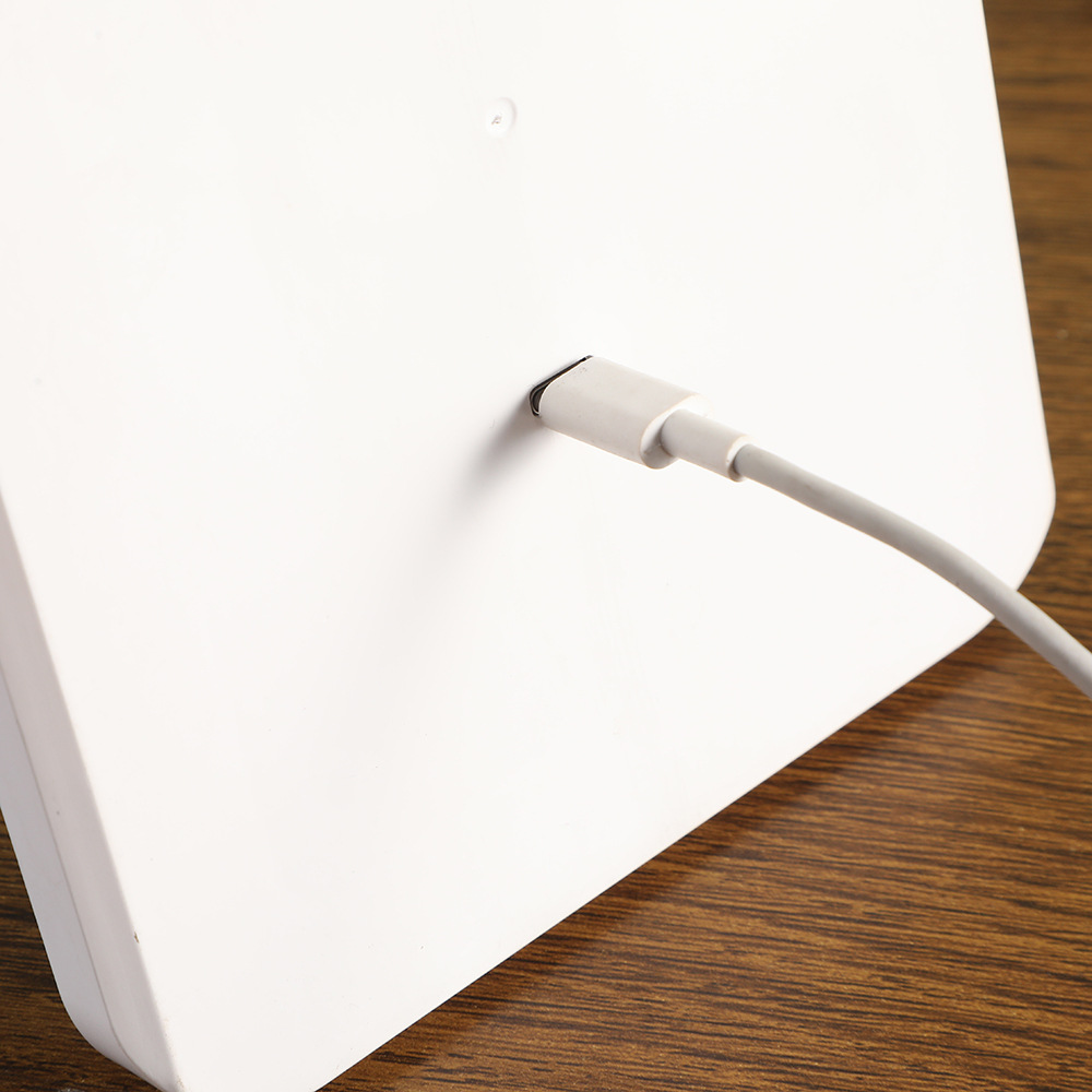 2025春季新款可折叠智控带灯梳妆镜可充电简约化妆镜宿舍美容镜女详情9