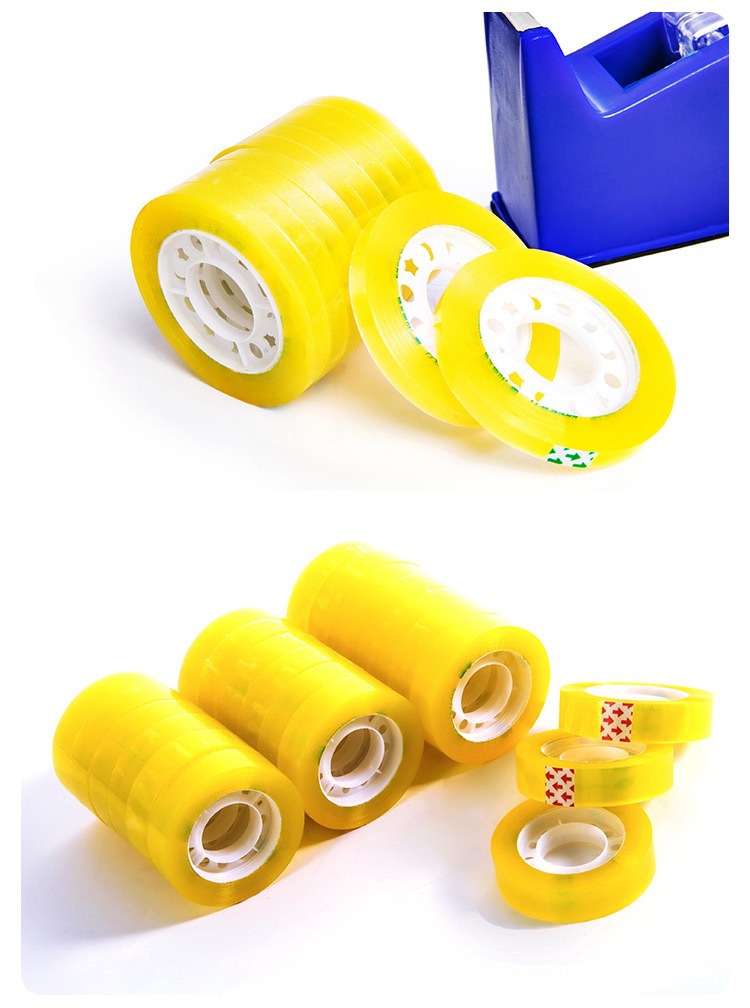Transparent tape, small stationery, student adhesive tape wholesale, small rolls of adhesive paper, office floral double-sided tape, planner, 1.2cm*30m,1000 rolls per box pic 3